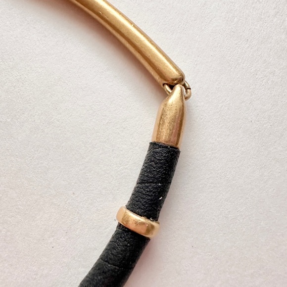 Stella and Dot Marcelle Black and Gold Necklace - Picture 3 of 4